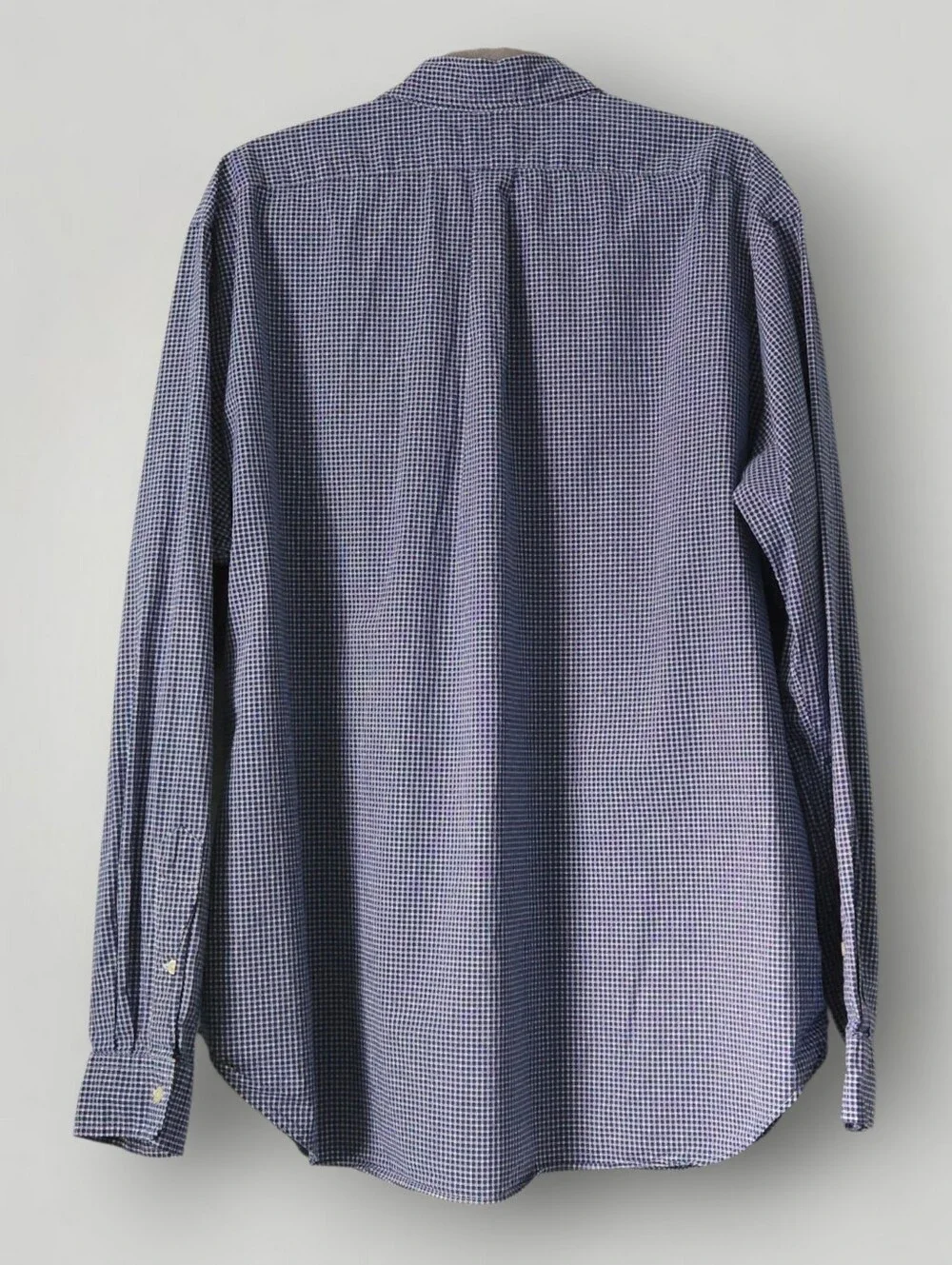 Ralph Lauren Shirt Mens XXL Blue Gingham Check Classic Fit Button Down Down